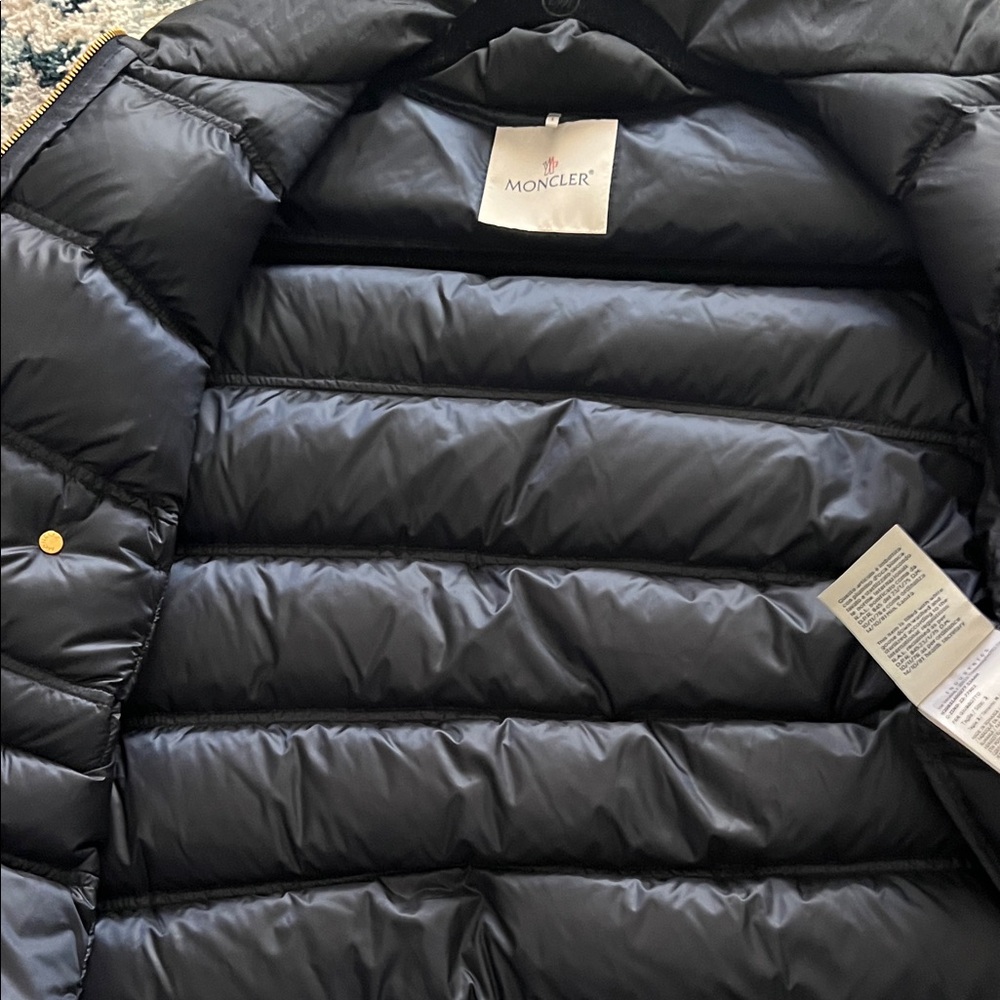 Moncler Fer Logo Giubbotto Navy Puffer Jacket size 3 or M - Picture 9 of 11